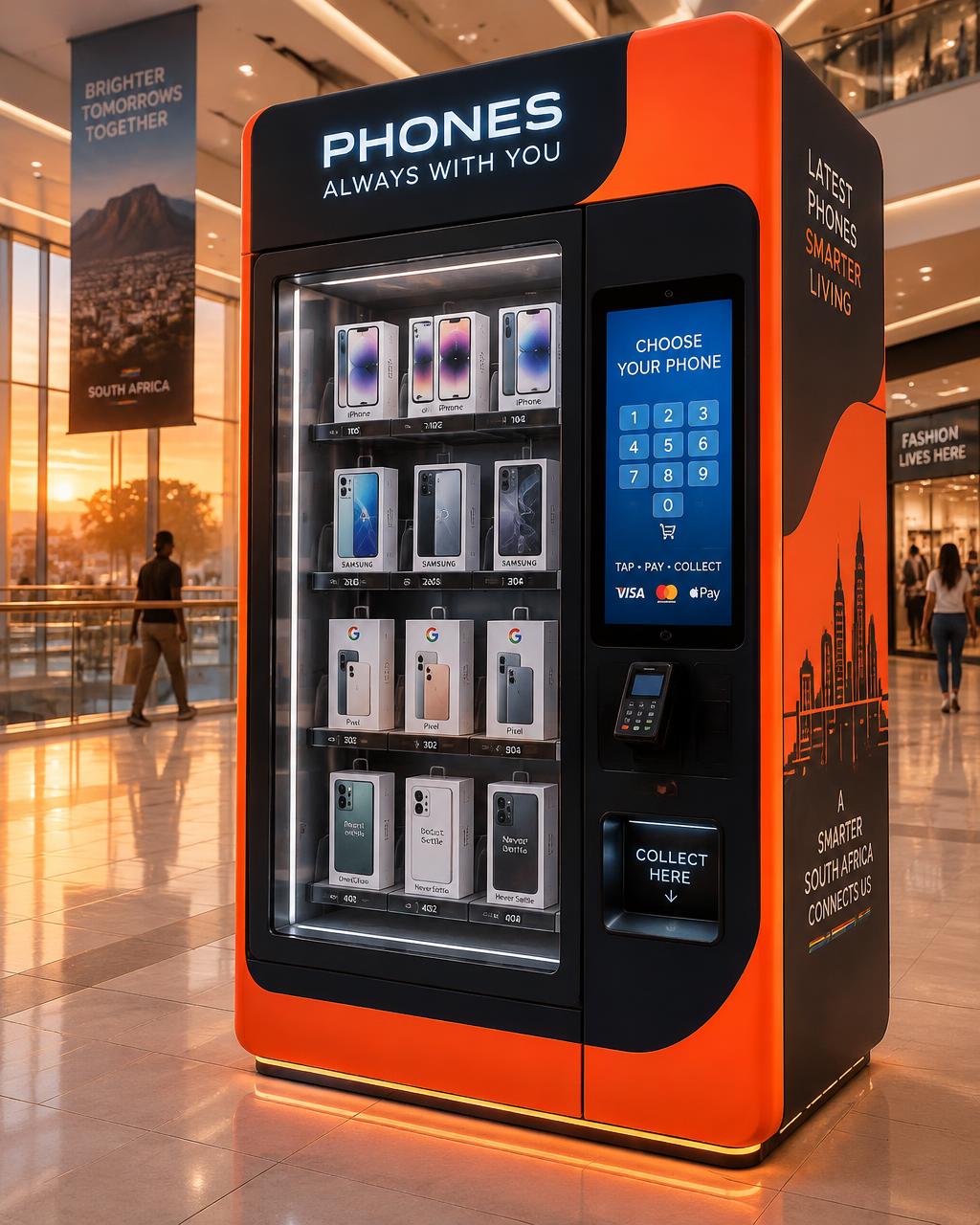 EzMobile phone vending machine in a mall